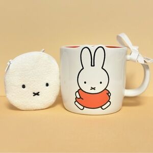 Miffy Orange and White Ceramic Mug (16 oz.) with a Mini Plush Coin Purse